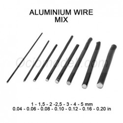 Alambre de aluminio MIX.. 1, 1.5, 2, 2.5, 3, 3.5, 4 y 5mm. Marca Macone. Ref: MAC35530.