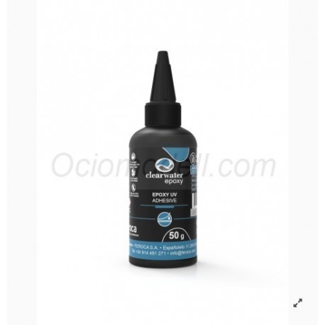 CLEARWATER EPOXY UV, RESIN ADHESIVE, 50gr. Marca Feroca. Ref: FEROCA50.