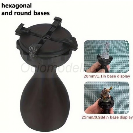 Soporte de mango para pintar figuras en miniatura ajustable de 20-50 mm. Marca ociomodell. Ref: OM10036.