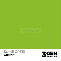 Acrílicos de 3rd Generación, SLIME GREEN – COLOR PUNCH. Bote 17 ml. Marca Ak-Interactive. Ref: Ak11275.
