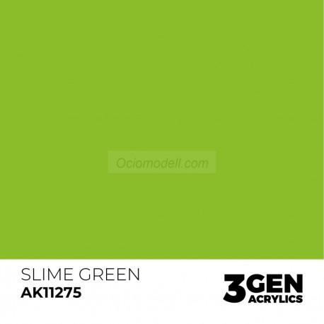 Acrílicos de 3rd Generación, SLIME GREEN – COLOR PUNCH. Bote 17 ml. Marca Ak-Interactive. Ref: Ak11275.