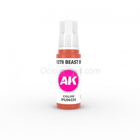 Acrílicos de 3rd Generación, BEAST BROWN – COLOR PUNCH. Bote 17 ml. Marca Ak-Interactive. Ref: Ak11278.