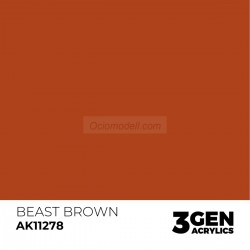 Acrílicos de 3rd Generación, BEAST BROWN – COLOR PUNCH. Bote 17 ml. Marca Ak-Interactive. Ref: Ak11278.