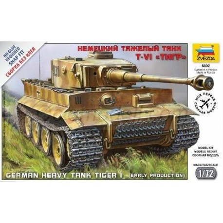 German Heavy Tank Tiger I. Escala 1:72. Marca Zvezda. Ref: 5002.