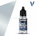 TRUE METALLIC METAL, Plata de Ley, BASE. Marca Vallejo. Ref: 77121, 77.121.