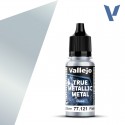 TRUE METALLIC METAL, Plata de Ley, BASE. Marca Vallejo. Ref: 77121, 77.121.