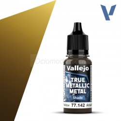 TRUE METALLIC METAL, Amarillo Radiante, SHADE. Marca Vallejo. Ref: 77142, 77.142.