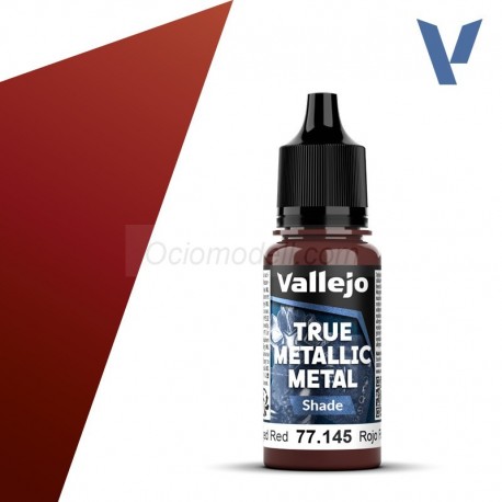 TRUE METALLIC METAL, Rojo Forjado, SHADE. Marca Vallejo. Ref: 77145, 77.145.