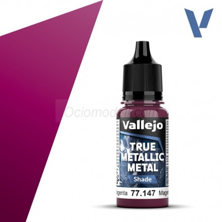 TRUE METALLIC METAL, Magenta Carmesí, SHADE. Marca Vallejo. Ref: 77147, 77.147.