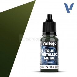TRUE METALLIC METAL, Oro Verde, SHADE. Marca Vallejo. Ref: 77156, 77.156.