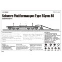 German IIWW Schwere Plattformwagen Type SSyms 80. Escala 1:35. Marca Trumpeter. Ref: 0221.