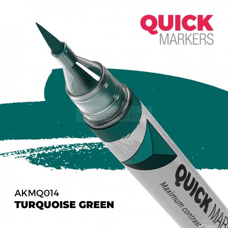 TURQUOISE GREEN – QUICK MARKER. Marca AK Interactive. Ref: AKMQ014.