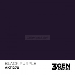 Acrílicos de 3rd Generación, BLACK PURPLE – COLOR PUNCH. Bote 17 ml. Marca Ak-Interactive. Ref: Ak11270.