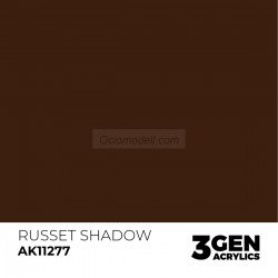 Acrílicos de 3rd Generación, RUSSET SHADOW – COLOR PUNCH. Bote 17 ml. Marca Ak-Interactive. Ref: Ak11277.