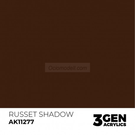 Acrílicos de 3rd Generación, RUSSET SHADOW – COLOR PUNCH. Bote 17 ml. Marca Ak-Interactive. Ref: Ak11277.