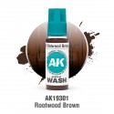 ACRYLIC WASH, ROTWOOD BROWN. Bote 17 ml. Marca Ak-Interactive. Ref: Ak19301.