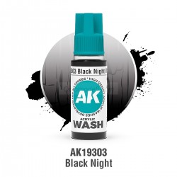 ACRYLIC WASH, OBSIDIAN HOLT. Bote 17 ml. Marca Ak-Interactive. Ref: Ak19302.