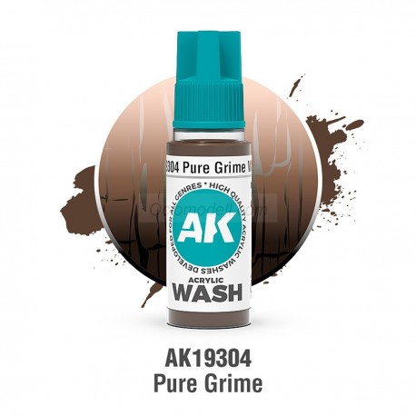 ACRYLIC WASH, OBSIDIAN HOLT. Bote 17 ml. Marca Ak-Interactive. Ref: Ak19302.