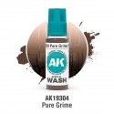 ACRYLIC WASH, PURE GRIME. Bote 17 ml. Marca Ak-Interactive. Ref: Ak19304.
