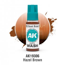 ACRYLIC WASH, HAZEL BROWN. Bote 17 ml. Marca Ak-Interactive. Ref: Ak19306.