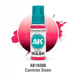 ACRYLIC WASH, CARMINE DAWN. Bote 17 ml. Marca Ak-Interactive. Ref: Ak19308.