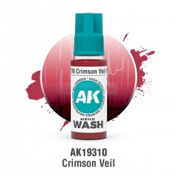 ACRYLIC WASH, CRIMSON VEIL. Bote 17 ml. Marca Ak-Interactive. Ref: Ak19310.