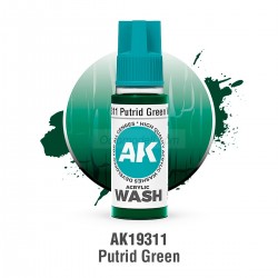 ACRYLIC WASH, PUTRID GREEN. Bote 17 ml. Marca Ak-Interactive. Ref: Ak19311.