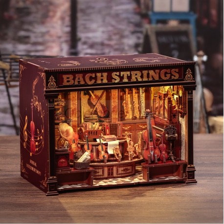 Miniature House Tienda de música "Bach Strings", 285pz. Marca CUTEBEE. Ref: CWGB404.
