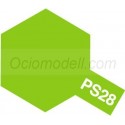 Spray FLUORESCENT GREEN Polycarbonate ( 86028 ). Bote 100 ml. Marca Tamiya. Ref: PS-28, PS28.