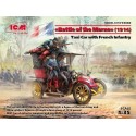 Coche Taxi Car w/French Infantry Battle of the Marne 1914 . Escala 1:35. Marca ICM. Ref: 35660.