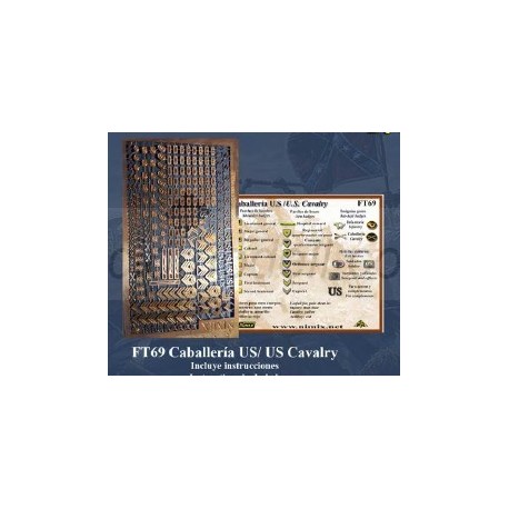 US CAVALRY INSIGNIAS, Guerra civil Americana 1861-65. Marca Nimix. Ref: FT69.