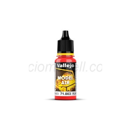 Acrilico Model Air Rojo Escarlata. Bote 17 ml. Marca Vallejo. Ref: 71003, 71.003.