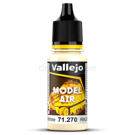 Acrilico Model Air RAL9001 Weiss, blanco. Bote 17 ml. Marca Vallejo. Ref: 71.270, 71270.