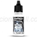 Acrilico Model Color, Blanco, ( 001 ). Bote 17 ml. Marca Vallejo. Ref: 70.951.