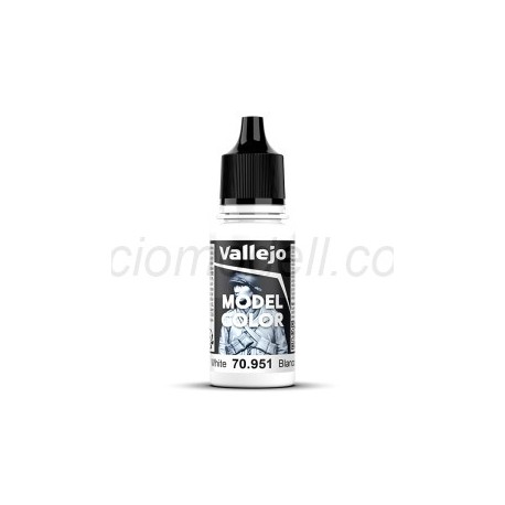 Acrilico Model Color, Blanco, ( 001 ). Bote 17 ml. Marca Vallejo. Ref: 70.951.
