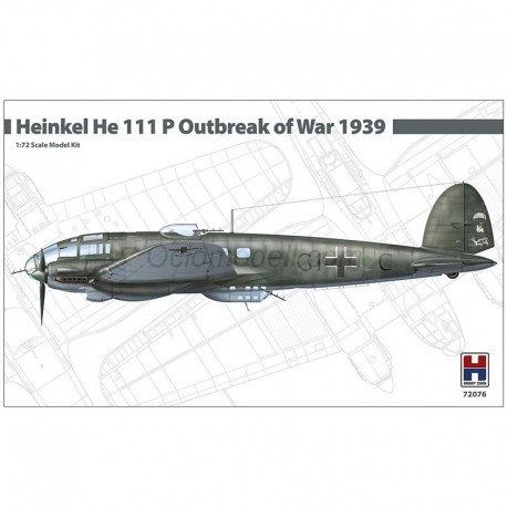 Bombardero medio, Heinkel He 111 P Estallido de la guerra 1939. Escala 1:72. Marca Hobby 2000. Ref: 72076.