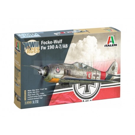 Avión caza Focke-Wulf FW 190 A-7/A8 ACES. Escala 1:72. Marca Italeri. Ref: 1490.