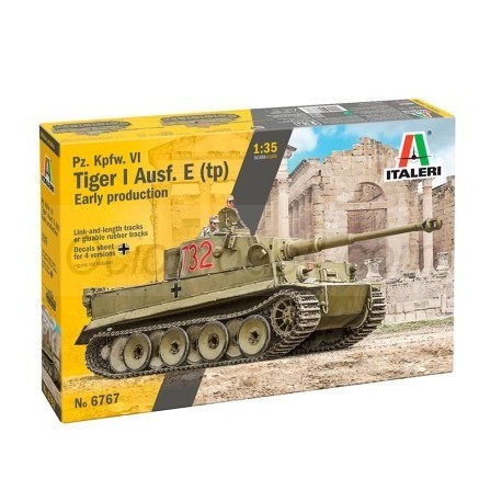Tanque Pz. Kpfw. VI Tiger I Ausf. E (tp) Early Production. Escala 1:35. Marca Italeri. Ref: 6767.