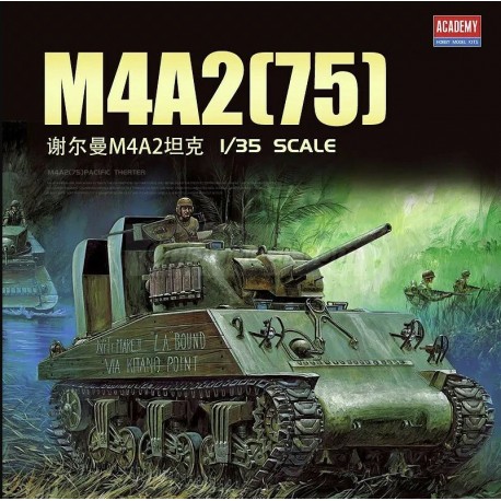 Tanque USMC M4A2 Sherman 75mm 'Pacific Theater'. Escala 1:35. Marca Academy. Ref: 13562.