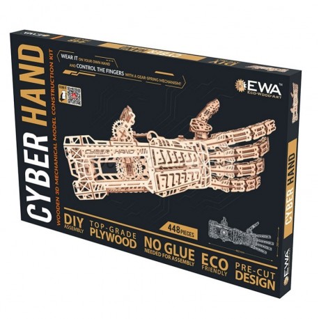 Wooden mechanical EWA, Maqueta Mecánica de madera EWA Mano Robótica, 448 piezas. Marca Ewa. Ref: 59500460.