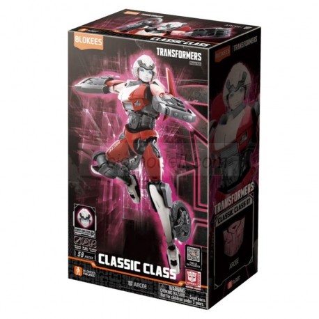 Figura Classic Class Transformers 07: Arcee Rise of the Beasts (Light-Up Eyes & Ches ). 13cm. Marca BLOKEES. Ref: 71152.