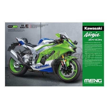 Moto Kawasaki Ninja ZX-10R. Escala 1:9. Marca Meng. Ref: MT-007.
