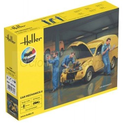 Mecánicos figuras, Car Mechanics II Starter Kit. Escala 1:24. Marca Heller. Ref: 58756.