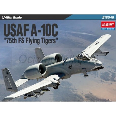 Avión de ataque USAF A-10C '75th FS Flying Tigers'. Escala 1:48. Marca Academy. Ref: 12348.