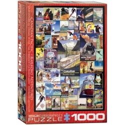 Puzzle Aventuras ferroviarias, 1000 pz. Marca Eurographics. Ref: 6000-0648.