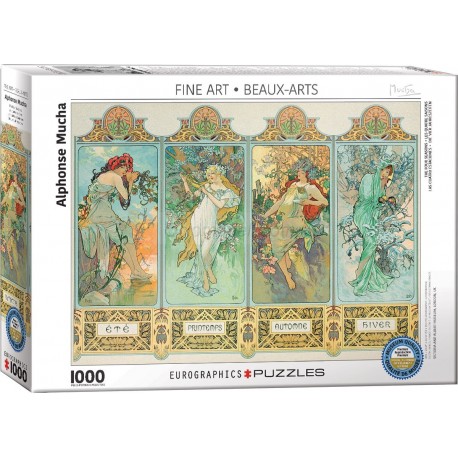 Puzzle The Four Seasons, las 4 estaciones, 1000 pz. Marca Eurographics. Ref: 6000-0824.