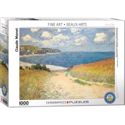 Puzzle Camino a través de los campos de trigo, Monet, 1000 pz. Marca Eurographics. Ref: 6000-1499.