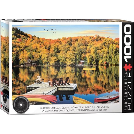 Puzzle Lakeside Cottage, Quebec 1000 pz. Marca Eurographics. Ref: 6000-5427.