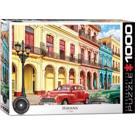 Puzzle La Havana, Cuba, 1000 pz. Marca Eurographics. Ref: 6000-5516.