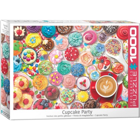 Puzzle Cupcake Party, Fiesta de Cupcake, 1000 pz. Marca Eurographics. Ref: 6000-5604.